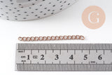 Chaine extension acier 304 inoxydable or rose IP 45-50mm, x5 (G10891)