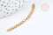 Chaine extension acier doré 304 inoxydable doré IP 47-53mm, x5 (G4759)