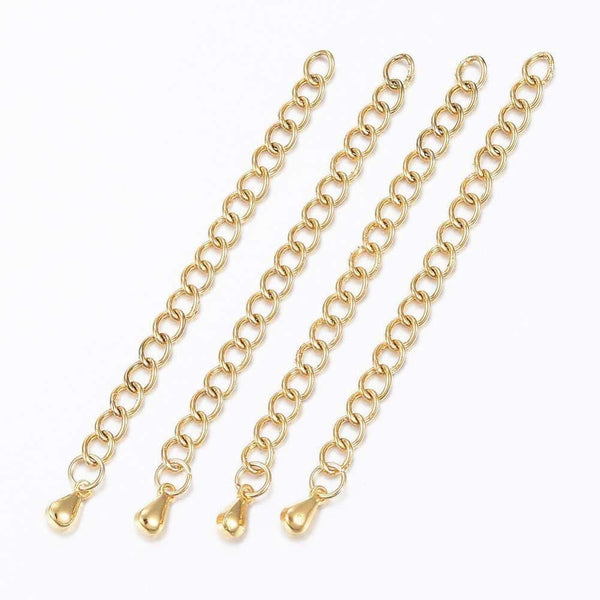 Chaine extension acier inoxydable IP 304 doré 55mm, x1 (G6325)