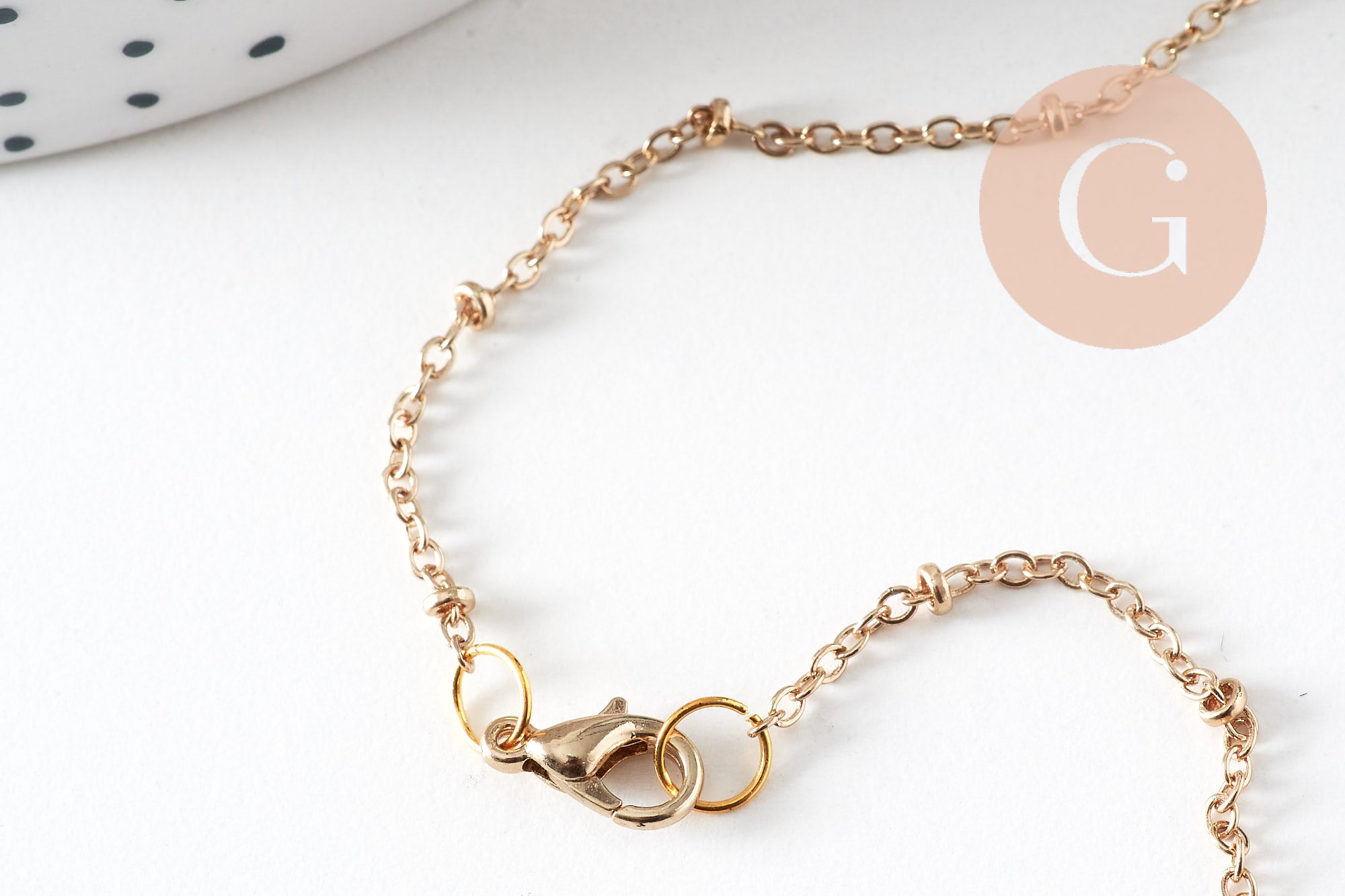 Collier Chaine fine dorée satellite 16K,chaine plaquée or 1 micron, chaine collier chaine complète,chaine dorée,1.5 mm, 40cm, x1 G0633