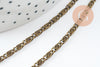 Chaine fine fantaisie myriade escargot fer bronze 2.5mm, x5 mètres (G9986)