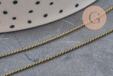 Chaine fine serpent laiton bronze 1mm, x 5mètres (G11334)-Chaînes-Gingerlily Perles