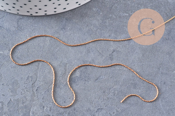 Chaine fine serpent laiton brut, chaine boule,sans nickel,grossiste,0.7mm, x5 / x10 / x15 mètres (G2404)