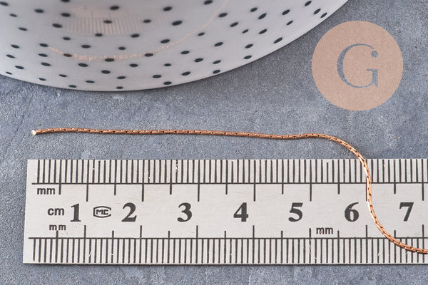 Chaine fine serpent laiton brut, chaine boule,sans nickel,grossiste,0.7mm, x5 / x10 / x15 mètres (G2404)