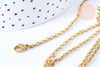Chaine forçat acier inoxydable doré 59cm, x1 (G7245)