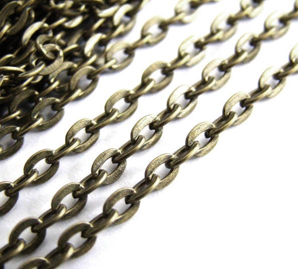 Chaine forçat bronze,,chaine bijou,chaine bronze,apprets bronze,création bijoux, chaine en gros,1.5 mm,bobine 92mètres,G2616