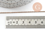 Chaine forçat laiton brut 1.5mm création bijoux, x5 metres (G9735)