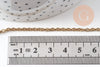 Chaine forçat texturée acier 304 inoxydable dorée IP 14K 2mm, x1 metre (G0448)