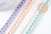 Chaîne gourmette acrylique couleur mixte 24mm, création de bijoux , 24mm x1 mètre (G7062)