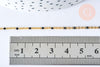 Chaine laiton doré 18k fantaisie résine noire 2mm,40cm, x1 (G3132)