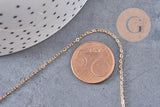 Chaine laiton doré maille coeur 1.8x2.4mm, x1 mètre (G4542)
