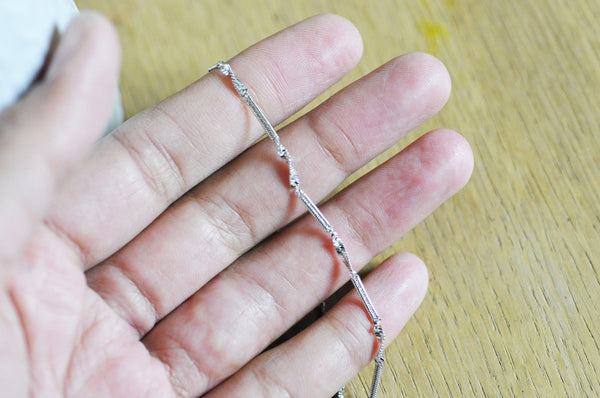 Chaine laiton or blanc fantaisie x1mètre, chaine collier création bijoux, chaine plaquée rhodium, X 1Mètre G5351