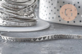 Chaine maille Herringbone acier 304 inoxydable platine 4mm, x1 mètre (G11335)-Gingerlily Perles