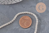 304 Stainless Steel Silver Rope Chain 4.5mm, x1 meter (G11196)