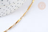 Chaine maille fantaisie acier inoxydable 304 doré IP 11mm, x1 mètre (G7322)