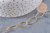 Chaine maille ovale acier 304 inoxydable doré PVD 18k 20x10mm, x1 mètre (G4309)