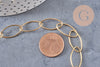 Chaine maille ovale acier 304 inoxydable doré PVD 18k 20x10mm, x1 mètre (G4309)