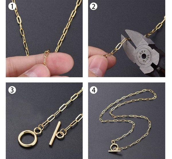 Chaine maille rectangle acier 304 inoxydable doré 11x4mm, x1 mètre (G5448)