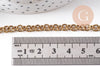 Chaine maille rollo acier inoxydable 304 doré IP 18K 5mm, x1 mètre (G10518)