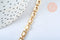 Chaine rectangle laiton doré 16k 6.5x4.6mm, x1 mètre (G6784)