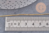 Chaine serpent vieil or laiton brut 1mm, x 1 metre (G1586)
