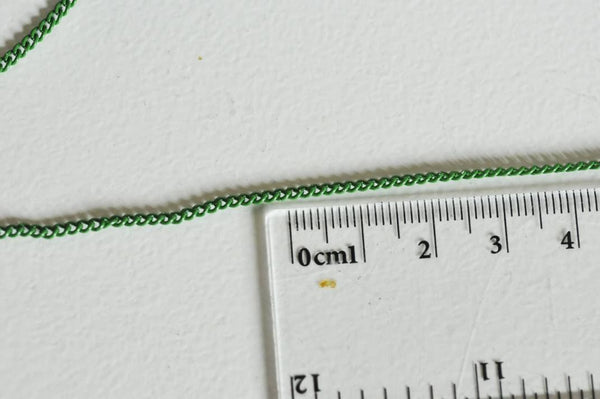Chaine verte maille plate 1.5mm, x 5metres (G2674)