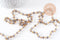 Chaines dorées perles crista l6x4mm, x1 (G6117)