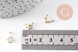 Charm à coller zamac doré 8-13mm, x1 boite de 12 (G4228)