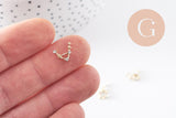 Charm à coller zamac doré 8-13mm, x1 boite de 12 (G4228)