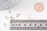 Charm à coller zamac doré, lune et étoile, fournitures à coller pour décorer pierres et bijoux,4-5mm, boite de 200, x1 (G5244)