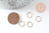 Charms hexagone laiton brut 9mm,pendentif géométriques création bijoux, x10 (G0862)