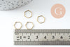 Charms hexagone laiton brut 9mm,pendentif géométriques création bijoux, x10 (G0862)