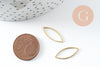 Charms marquise laiton brut 20x8mm, pendentif géométrique création bijoux, x50 (G0017)