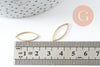 Charms marquise laiton brut 20x8mm, pendentif géométrique création bijoux, x50 (G0017)