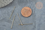 Clou tige tête boule gold filled 14K 25mm, x5 (G7978)