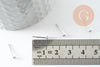 Clous-puces oreille acier inoxydable 316 platine 3mm, x50 (2.9gr) (G9465)