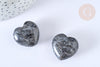 Coeur décoratif Labradorite lithothérapie pierre 25.5mm, pierre semi-précieuse, séance lithothérapie, x1 (G7173)