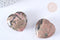 Cœur décoratif en rhodonite ou lithothérapie 31 mm, x1 (G7168)