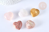 Coeur décoratif pierres naturelles mookaite agate fleur cristal lithothérapie pierre 31mm, x1 (G7170)