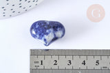 Cœur décoratif sodalite naturelle lithothérapie pierre 25mm, x1 (G7172)
