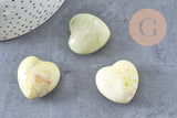 Coeur péridot naturelle 20-70mm, péridot naturel roulé, pierre semi-precieuse, séance lithothérapie, x1 (G5617)