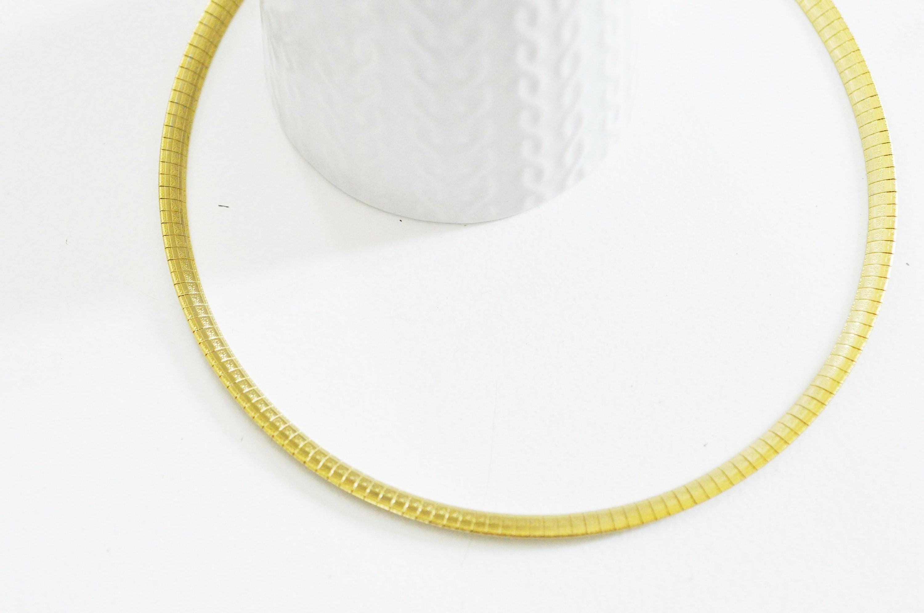Collier Chaine acier dorée 14k serpent,sans nickel,chaine fantaisie,acier, chaine complète,6mm,45cm x1 (G5353)