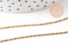 Collier Chaine acier inoxydable doré 14k serpent 1mm-42.5cm, x1 (G1101)