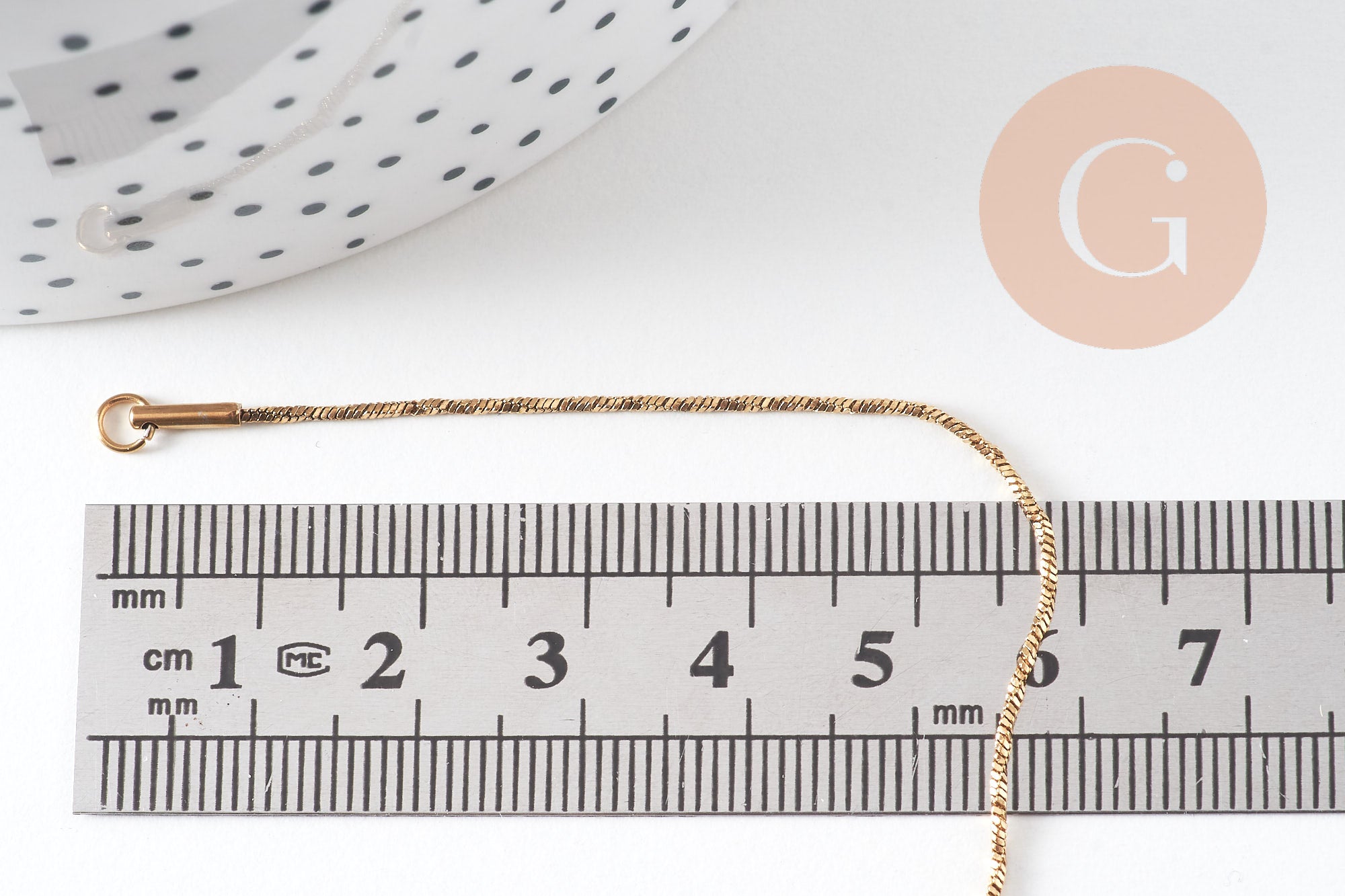 Collier Chaine serpent acier inoxydable platine 1mm/43cm, x1