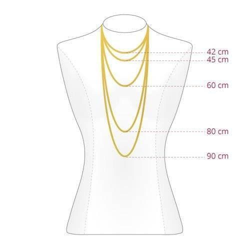 Collier Chaine complète forçat avec fermoir dorée or 16K 2mm/80cm, x1 (G1123)