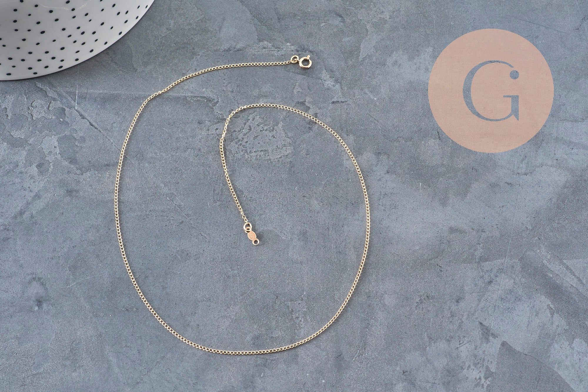Necklace Fine chain with gold-filled clasp 45.7cm x1 (G2617)