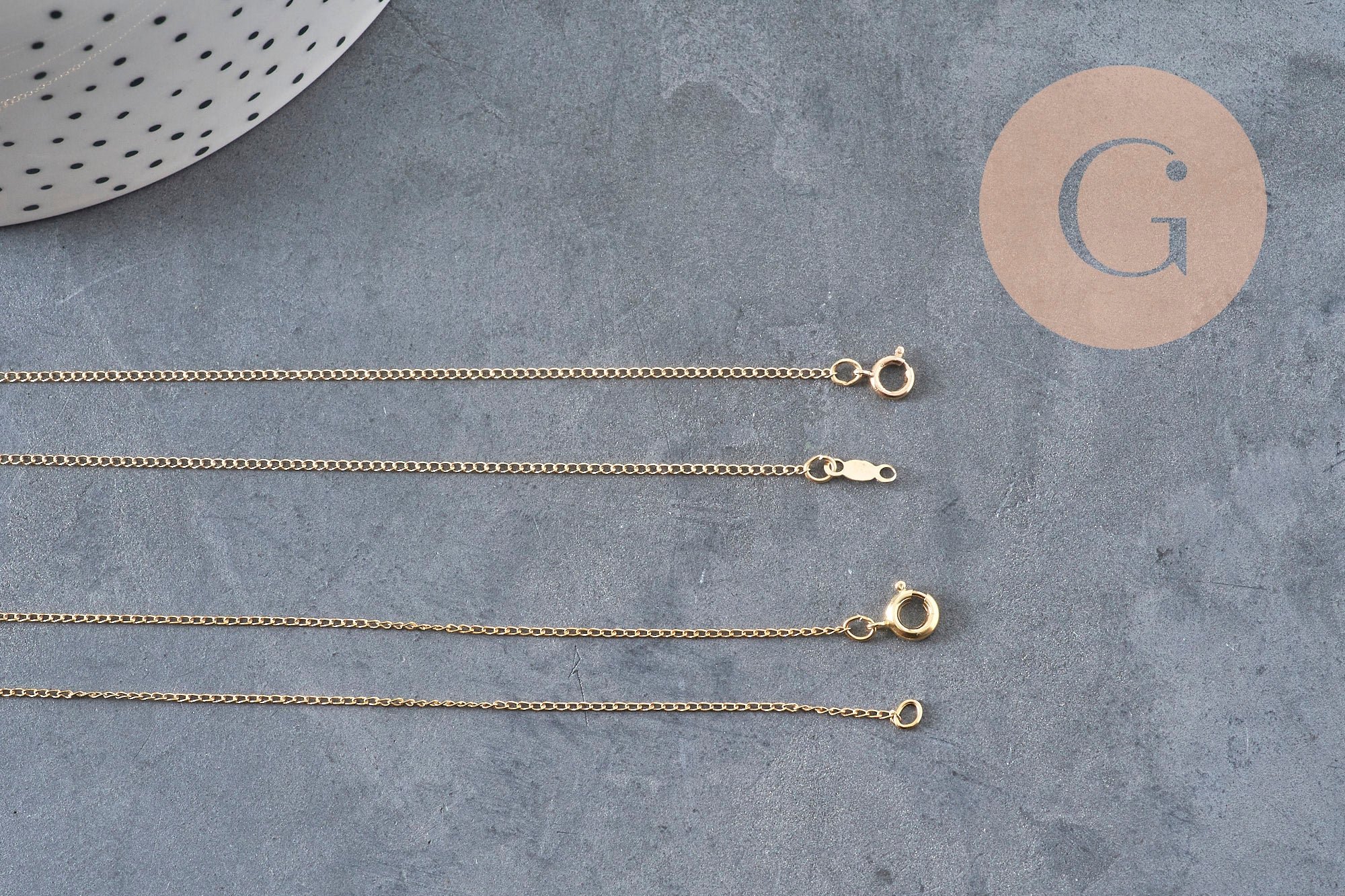 Necklace Fine chain with gold-filled clasp 45.7cm x1 (G2617)