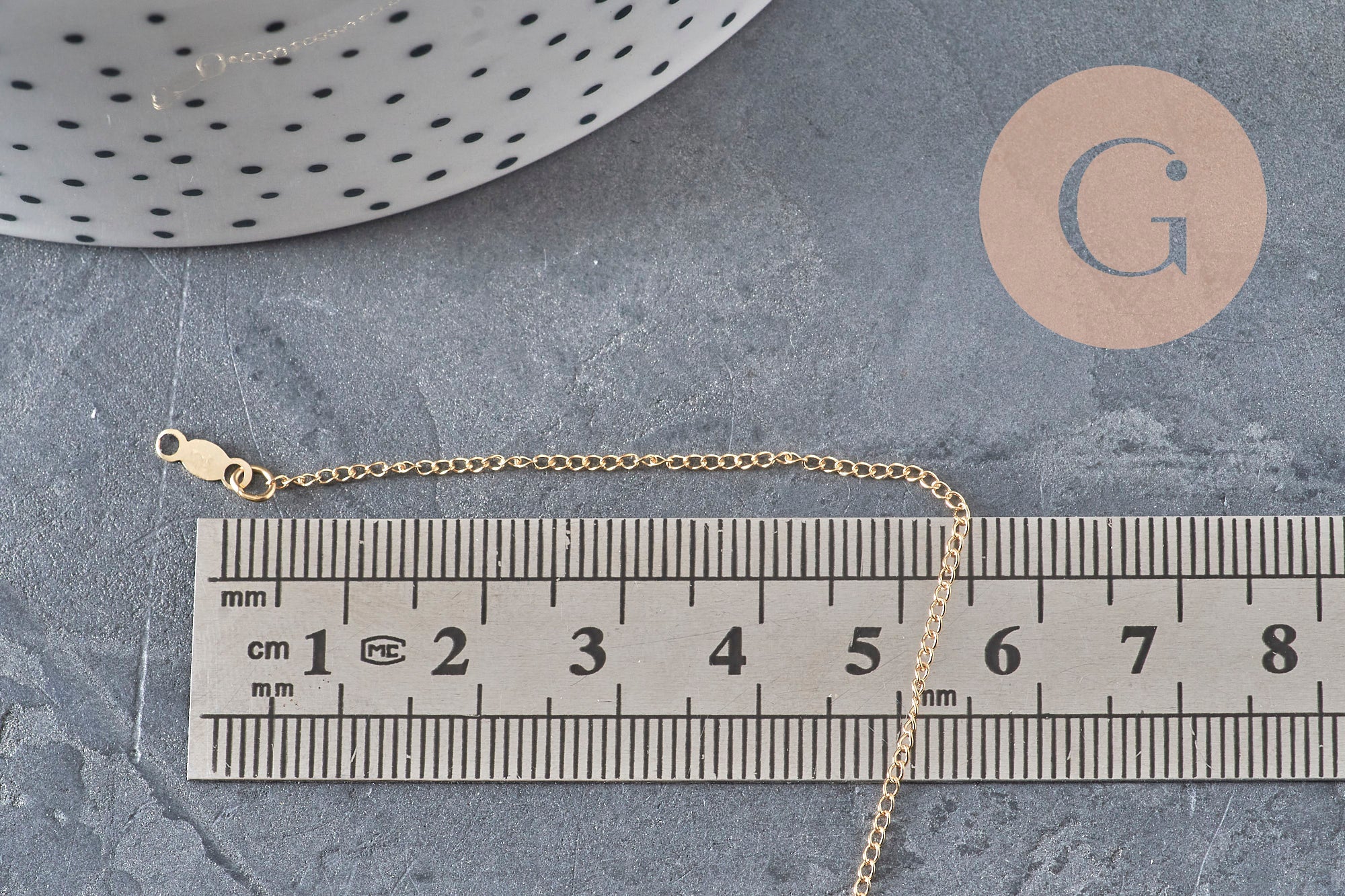 Necklace Fine chain with gold-filled clasp 45.7cm x1 (G2617)