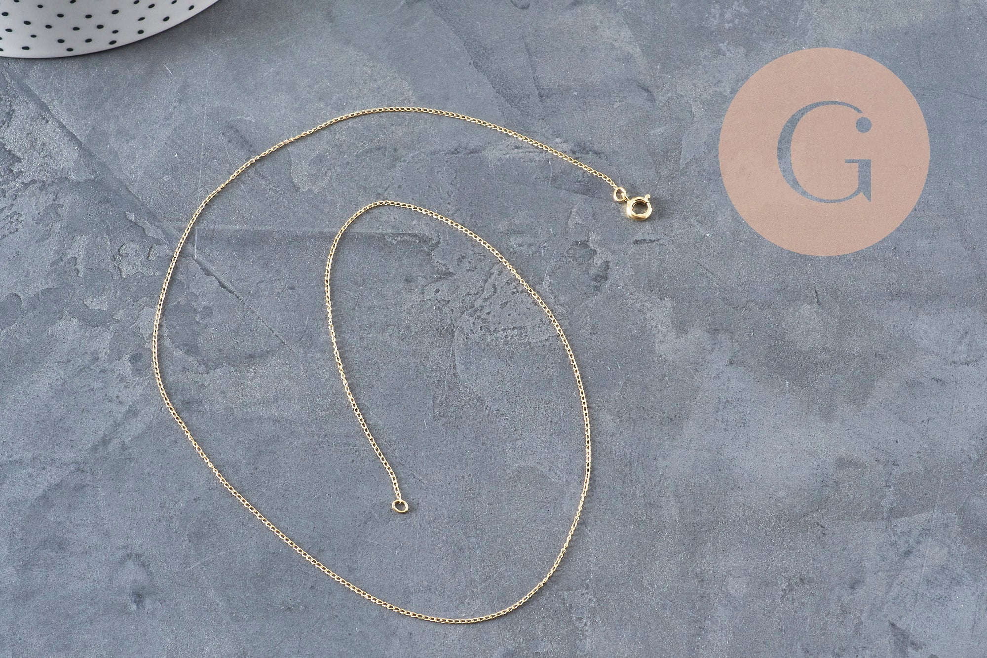 Necklace Fine chain with gold-filled clasp 45.7cm x1 (G2617)