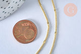 Collier Chaine fine dorée fantaisie 14K, fourniture créative, chaine complète,chaine plaquée or,1.5 mm, 40cm, x1 (G5277)